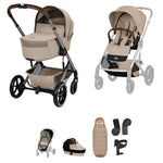 Cybex Balios + Fold Cot Bundle, Almond Beige