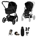 Cybex Balios + Fold Cot Bundle, Moon Black