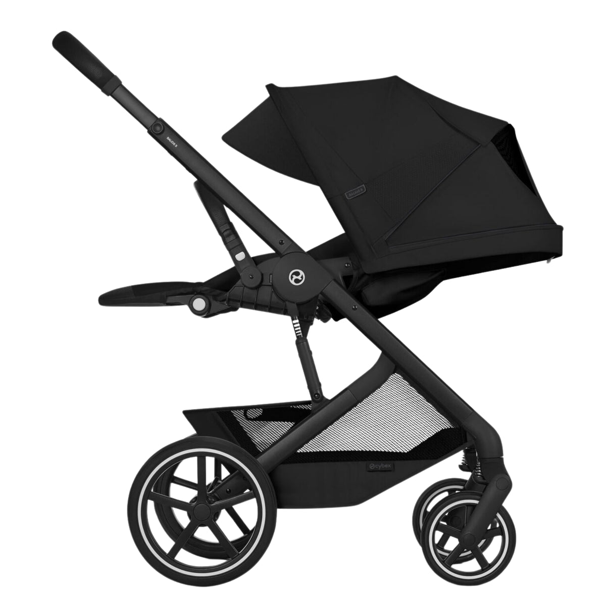 Cybex Balios + Fold Cot Bundle, Moon Black