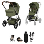 Cybex Balios + Fold Cot Bundle, Moss Green