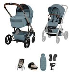 Cybex Balios + Fold Cot Bundle, Stormy Blue