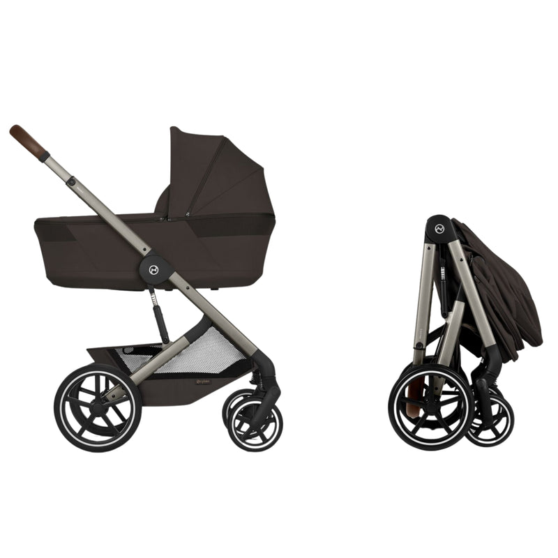 Cybex Balios + Fold Cot Bundle, Chocolate Brown
