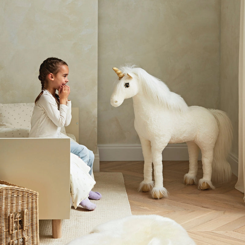 CuddleCo Medium Standing Unicorn - Gold Dust