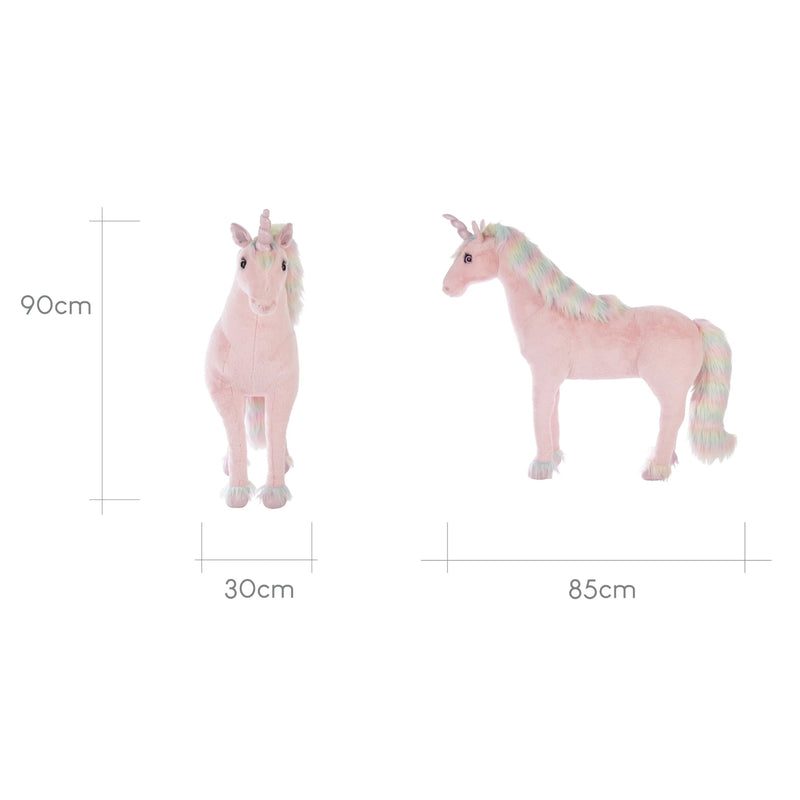 CuddleCo Medium Standing Unicorn - Rainbow