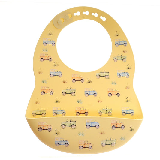 Ziggle Catch It Silicone Bib, Farm Vehicles