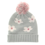 Ziggle Flowers Wooly Hat & Mittens, 0-12m
