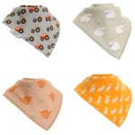 Ziggle 4pc Dribble Bib Set, Farmyard Fun
