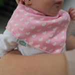 Ziggle 4pc Bandana Dribble Bibs, Hearts and Bows