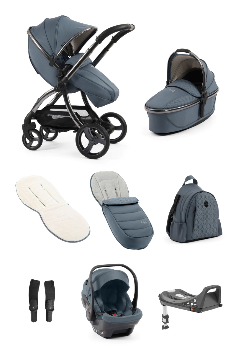 egg3® 8pc Bundle w/ Egg Shell Car Seat