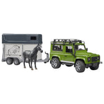 Bruder, Land Rover Defender With Horse Trailer