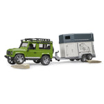 Bruder, Land Rover Defender With Horse Trailer