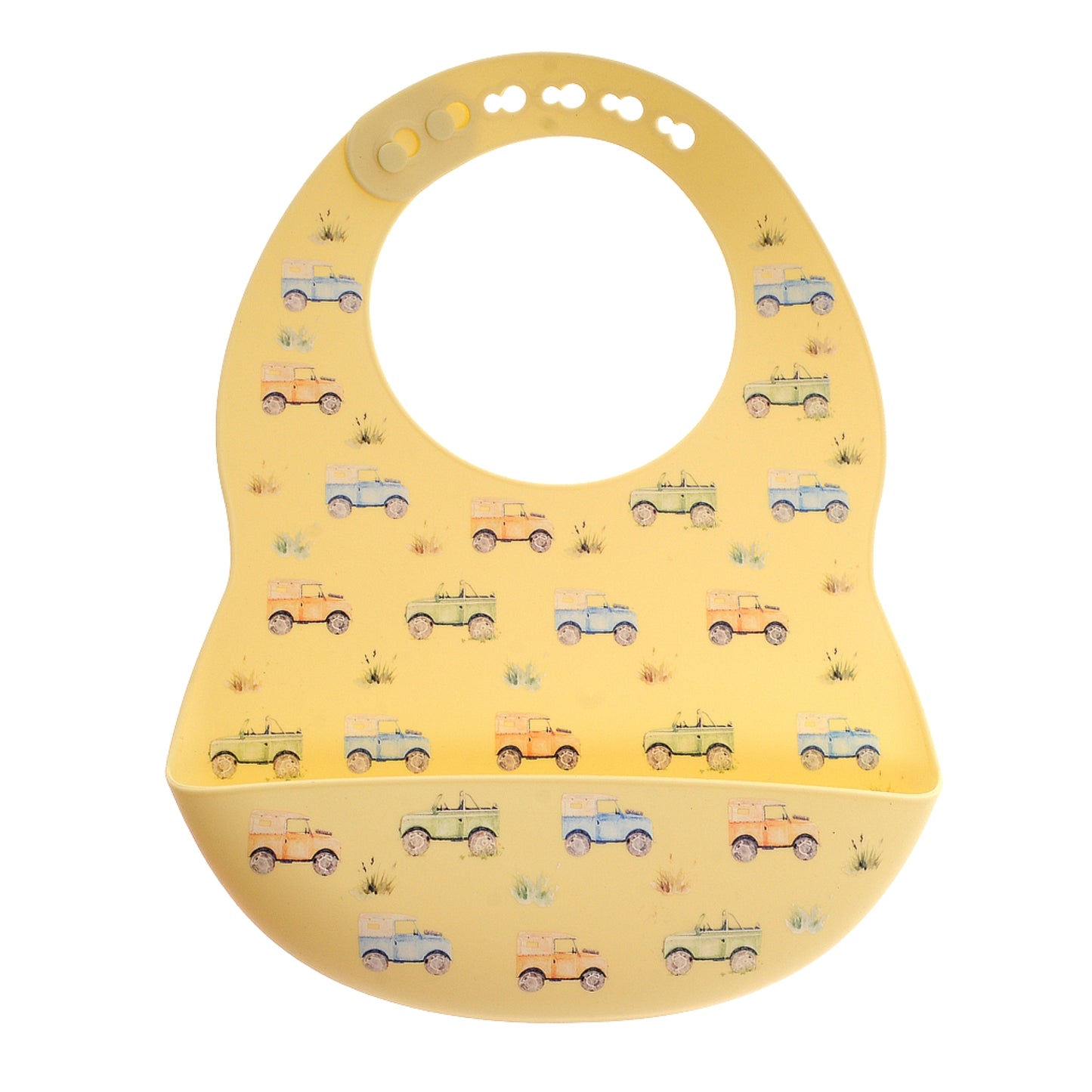 Ziggle Catch It Silicone Bib, Farm Vehicles