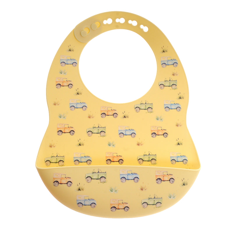 Ziggle Catch It Silicone Bib, Farm Vehicles