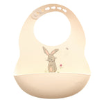 Ziggle Catch It Silicone Bib, Cream Bunny