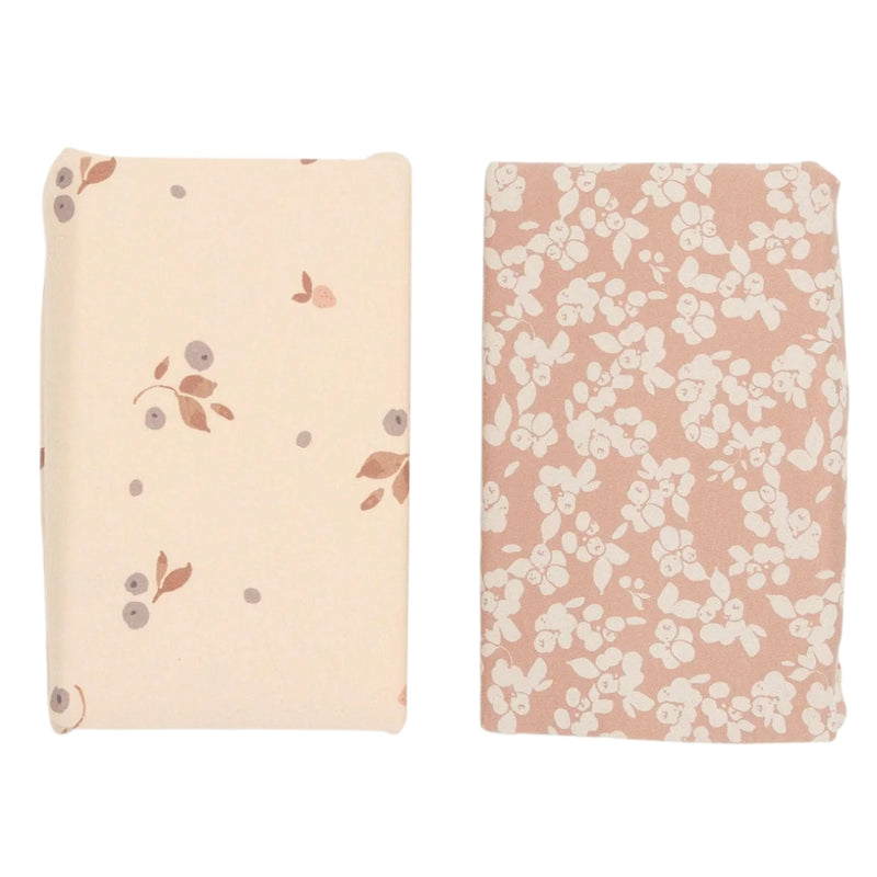 Mamas & Papas 2pc Cotbed Fitted Sheets, Berry