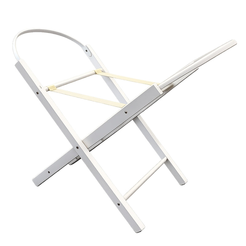 Wooden Moses Basket Stand, White