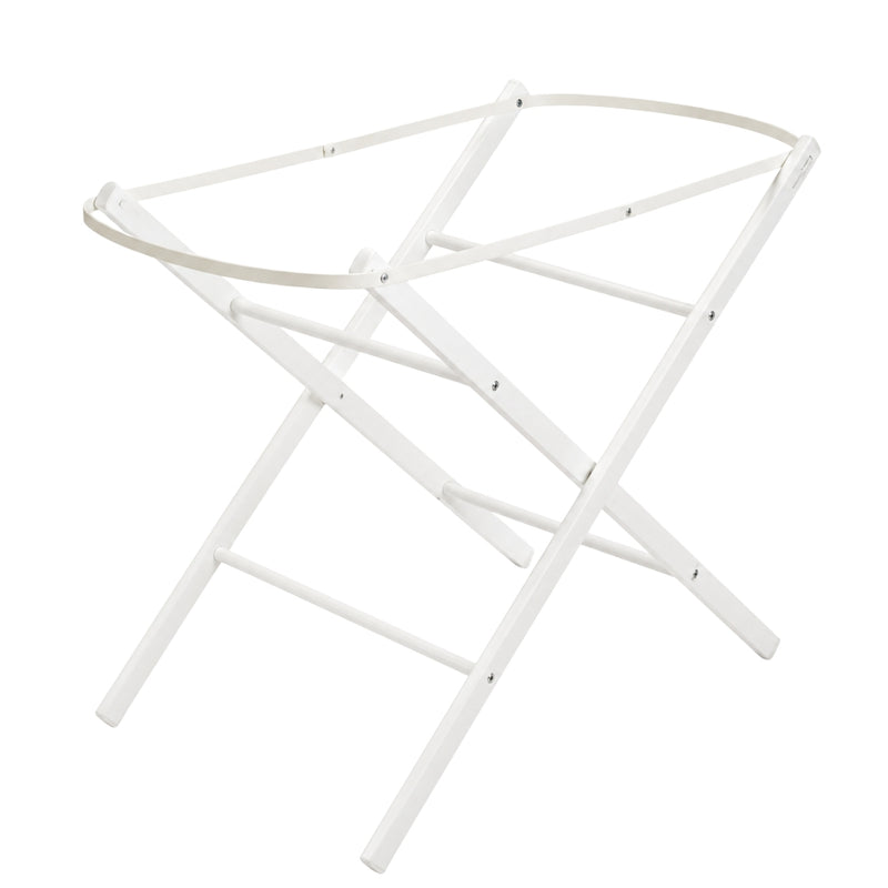 Sheldon Folding Moses Basket Stand, White