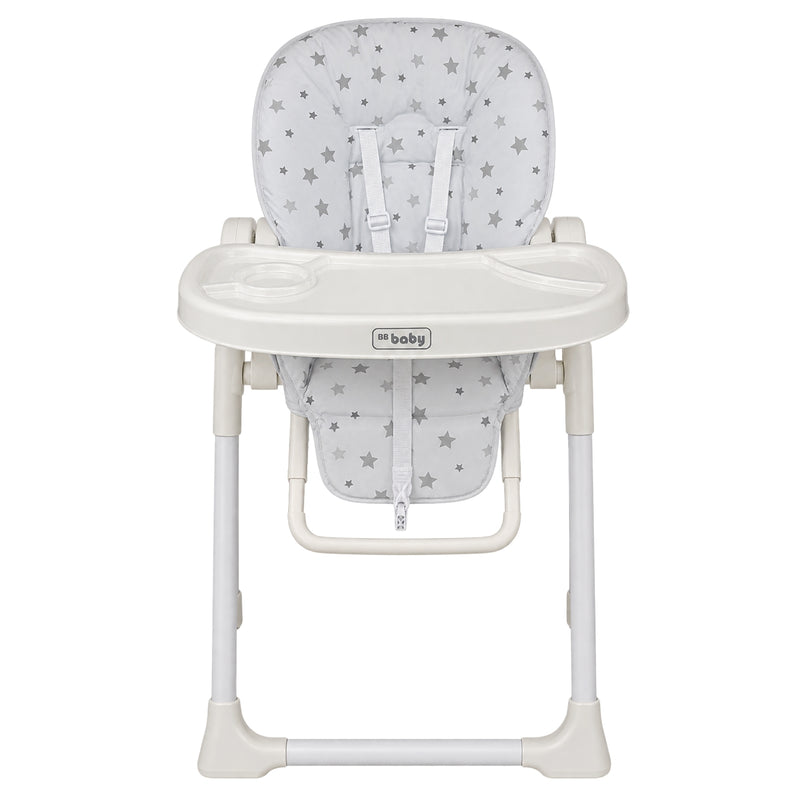BR Baby Dine & Relax Highchair, Grey Stars