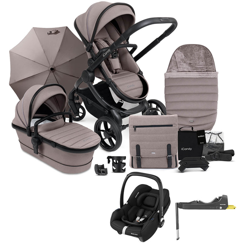 iCandy Peach 7 Complete Pushchair Bundle w/ Maxi Cosi Cabriofix