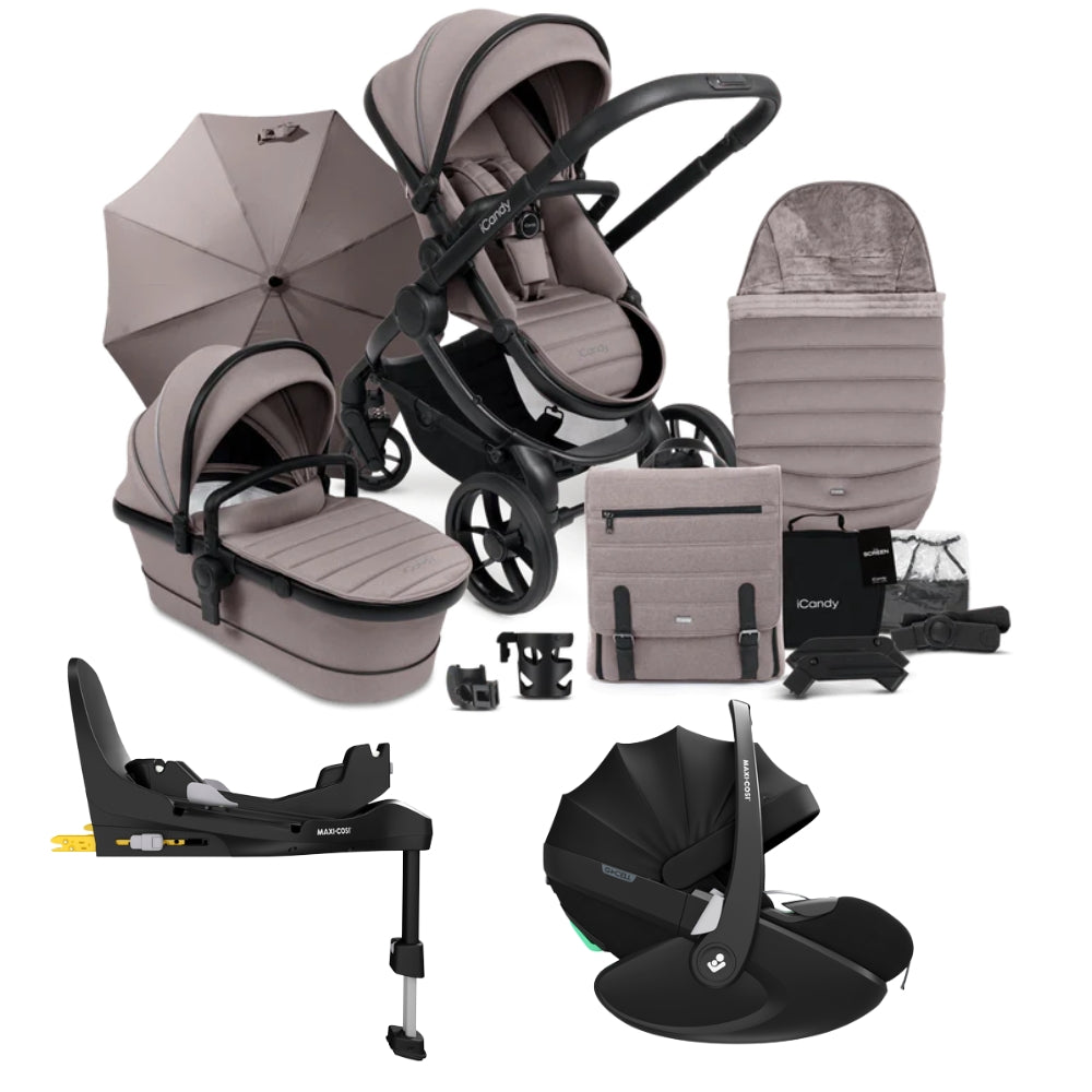 iCandy Peach 7 Complete Pushchair Bundle w/ Maxi Cosi Pebble 360 Pro²