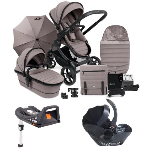 iCandy Peach 7 Bundle w/Cocoon Car Seat & Base, Porcini