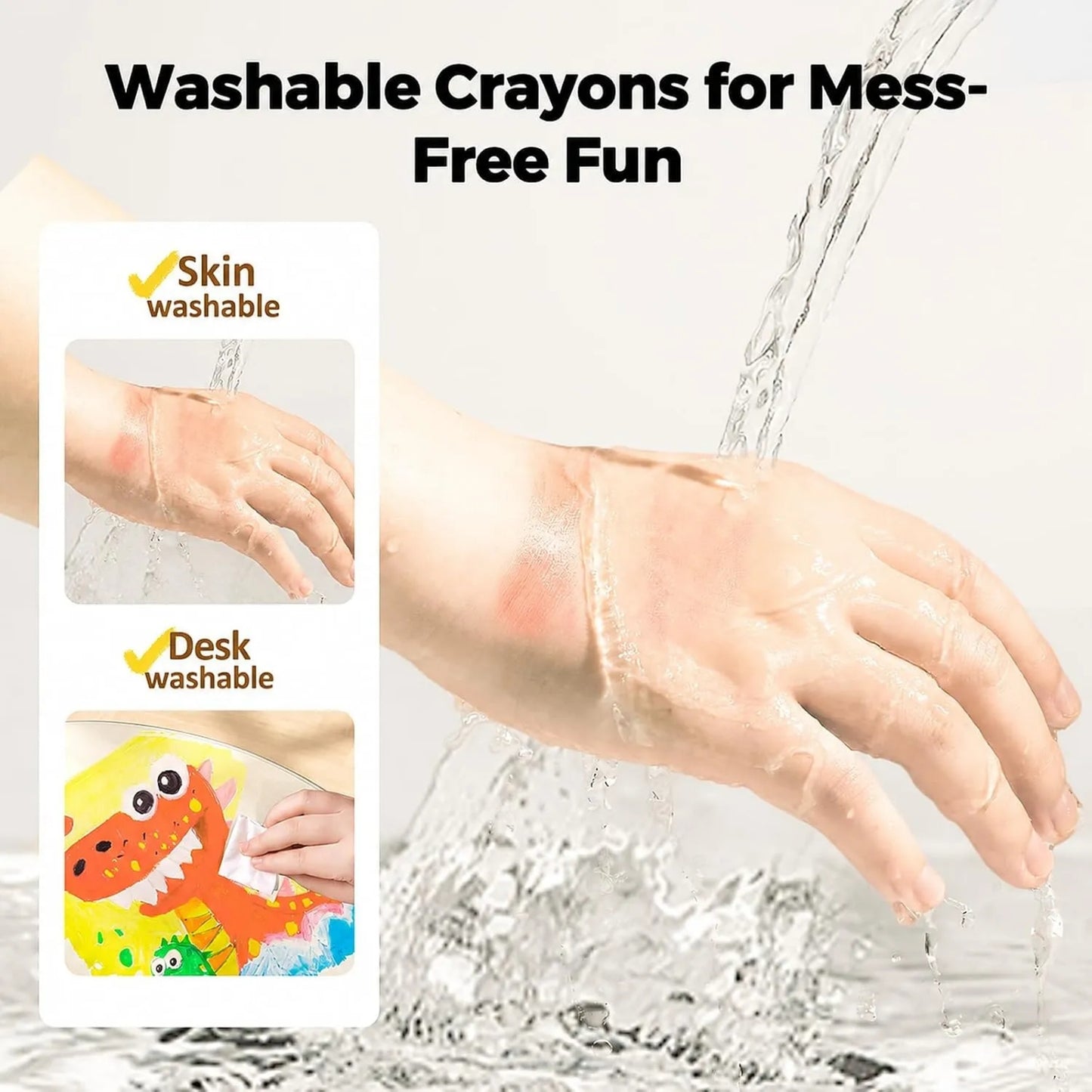 Jar Melo Silky Washable Crayons - 24 Colours