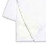 The Little Green Sheep Knitted Fleece Blanket, White