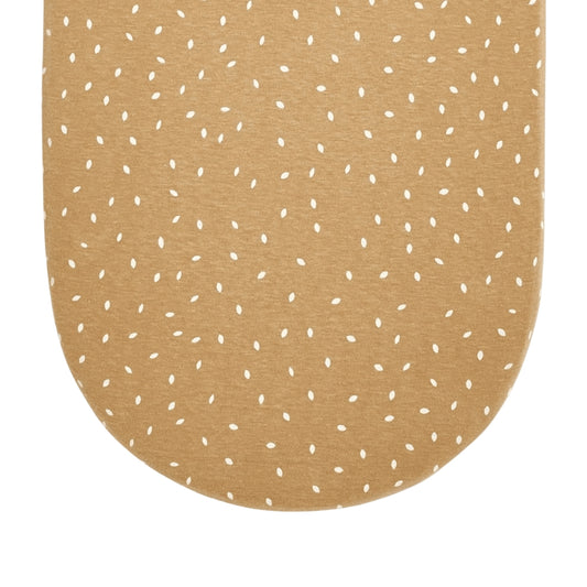 The Little Green Sheep Moses Basket Fitted Sheet, Honey Rice