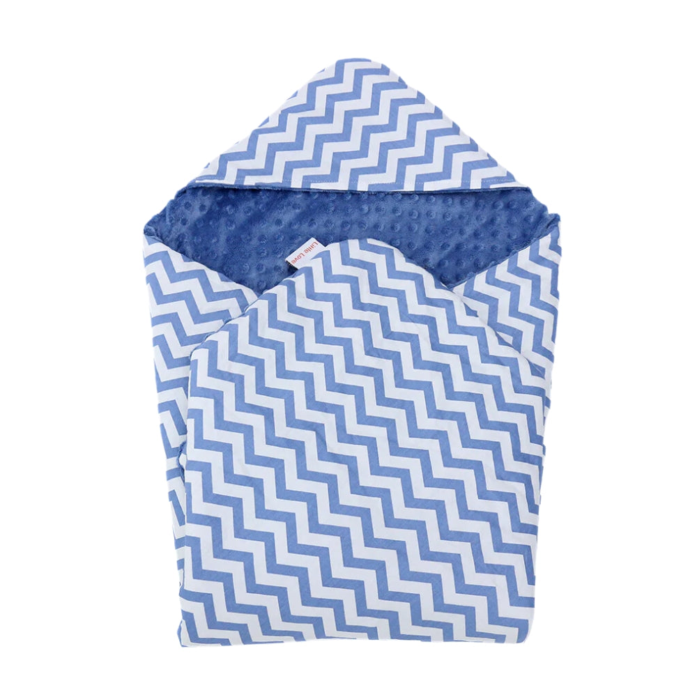 Little Love 5PH Car Seat Blanket, Blue Chevron