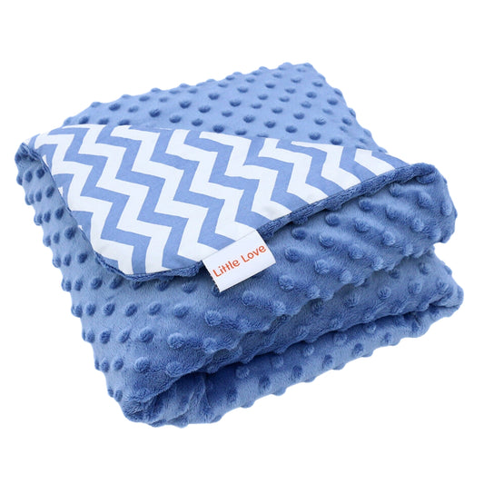 Little Love 5PH Car Seat Blanket, Blue Chevron