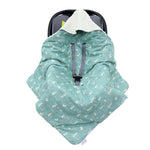 Little Love 3PH Car Seat Blanket, Teal Bunnies