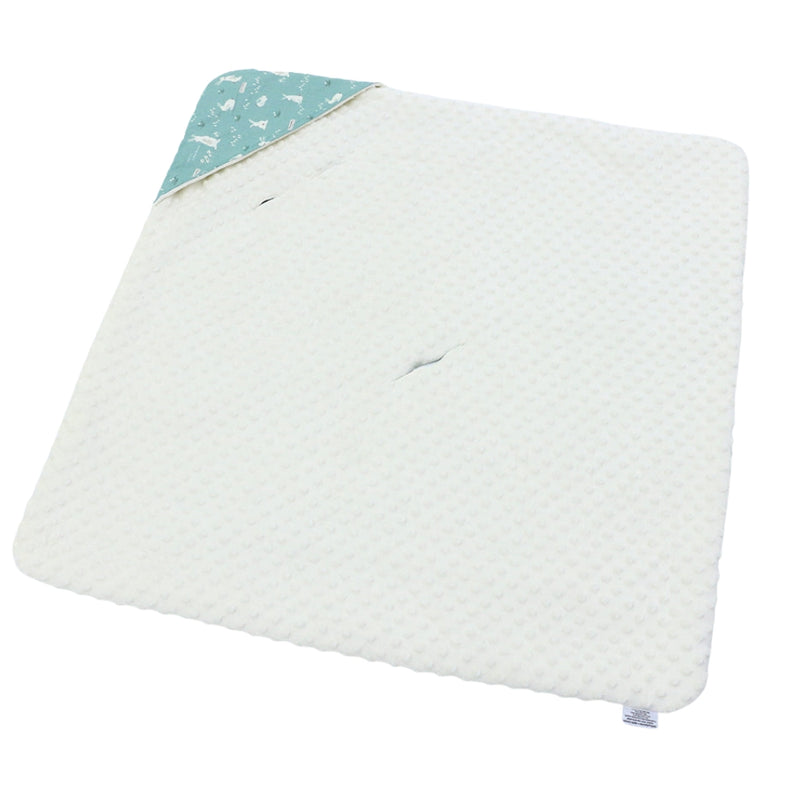 Little Love 3PH Car Seat Blanket, Teal Bunnies