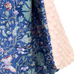 Little Love 3PH Car Seat Blanket, Navy & Pink Wildflower