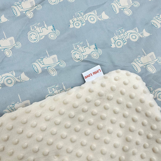 Little Love 3PH Car Seat Blanket, Blue Tractor