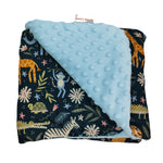 Little  Love 5PH Car Seat Blanket, Blue Safari