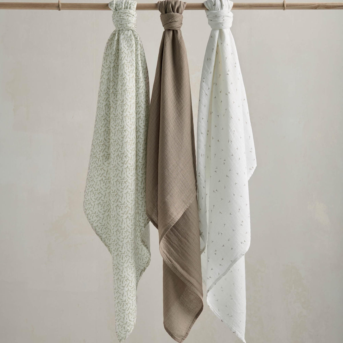 Mamas & Papas 3pk Large Muslin Squares - Seedling