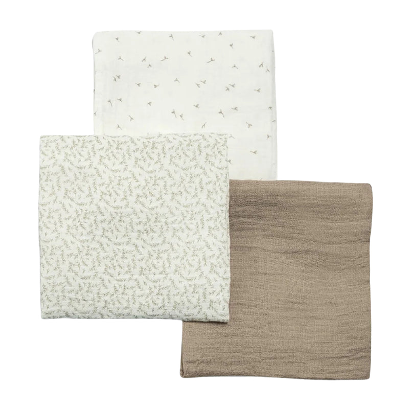 Mamas & Papas 3pk Large Muslin Squares - Seedling