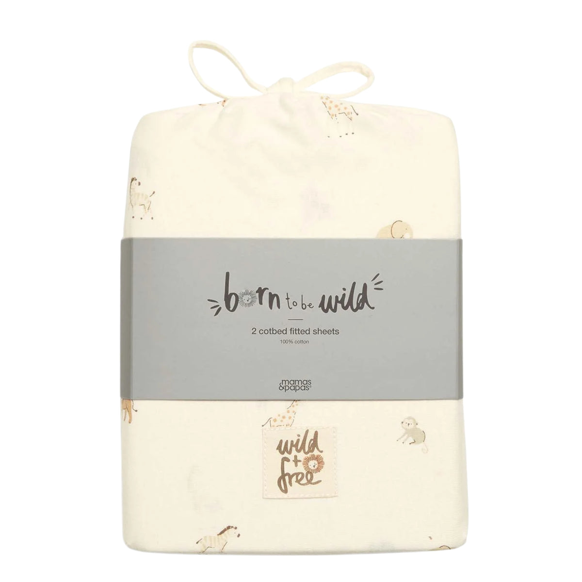 Mamas & Papas Cotbed Sheets  - Born To Be Wild