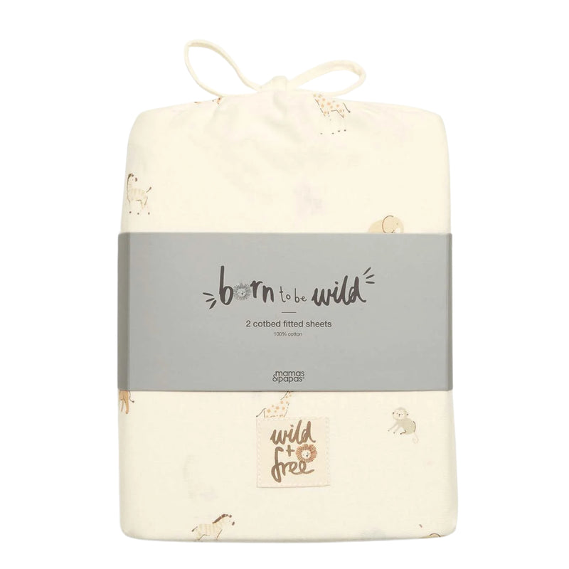 Mamas & Papas Cotbed Sheets  - Born To Be Wild