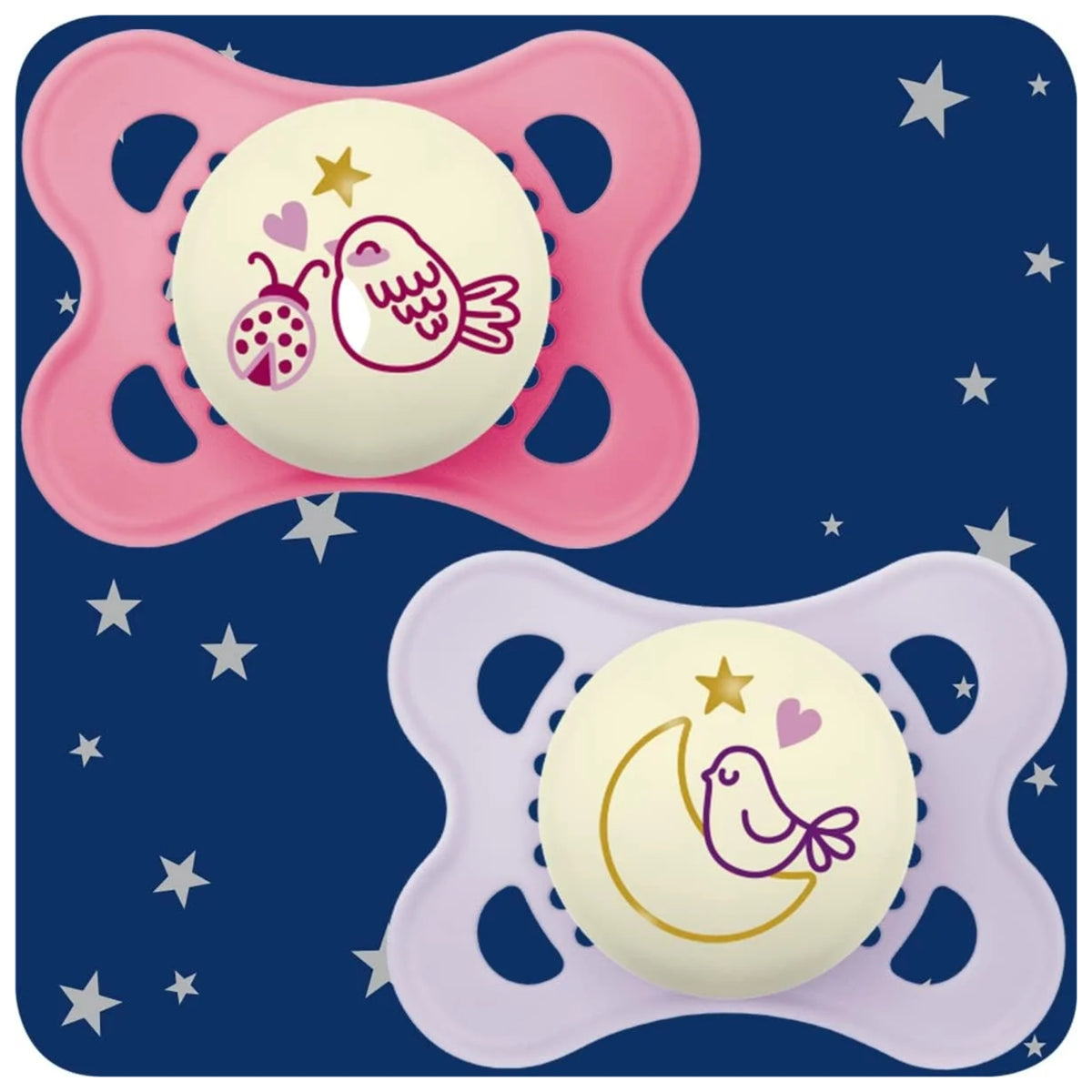 Mam Original Night Soothers 2-6m,  Pink