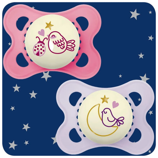Mam Original Night Soothers 2-6m,  Pink