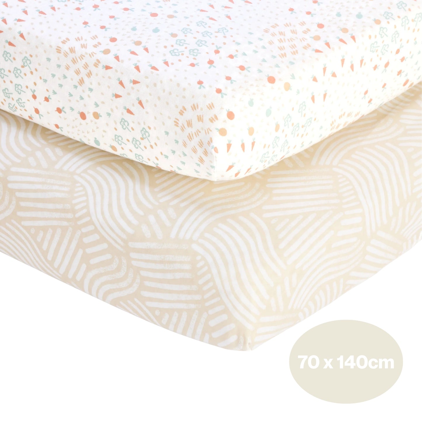 Tutti Bambini Cot Bed Fitted Sheets 2pk, Good Life