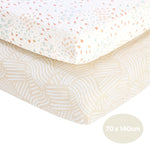 Tutti Bambini Cot Bed Fitted Sheets 2pk, Good Life