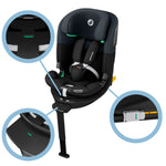 Maxi Cosi Emerald 360 S i-Size Car Seat, Tonal Black