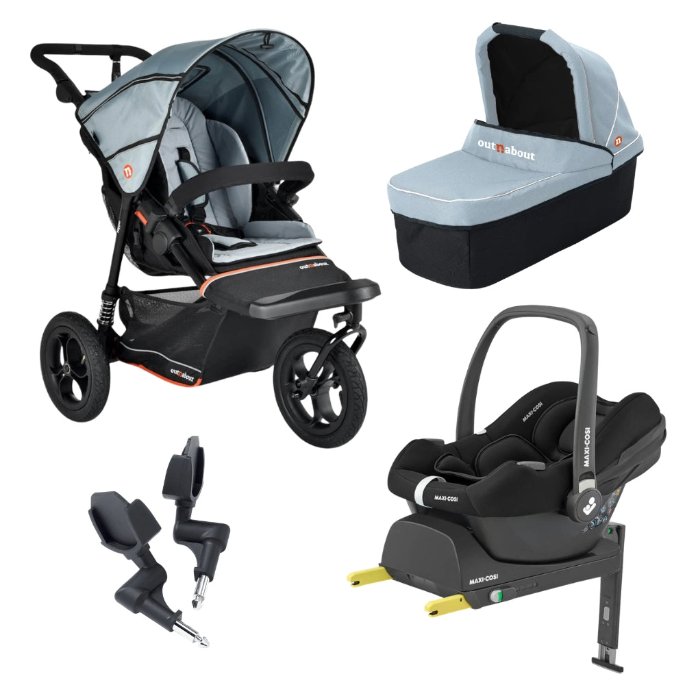 Out n About Nipper V6 Newborn Bundle w/Maxi Cosi Cabriofix