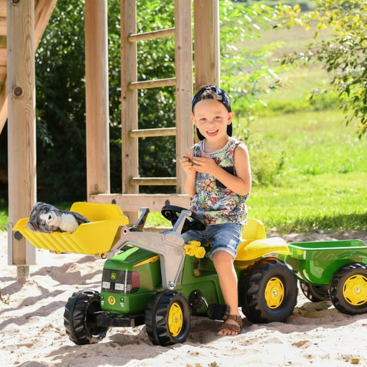 Rolly Kid John Deere Tractor & Trailer with Frontloader
