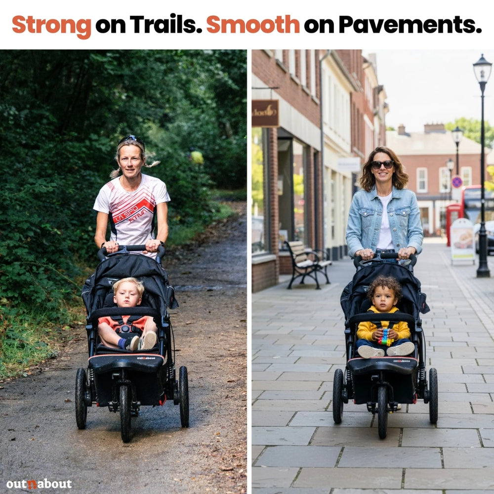 Out n About Nipper V6+ Pushchair, Rock Salt Grey