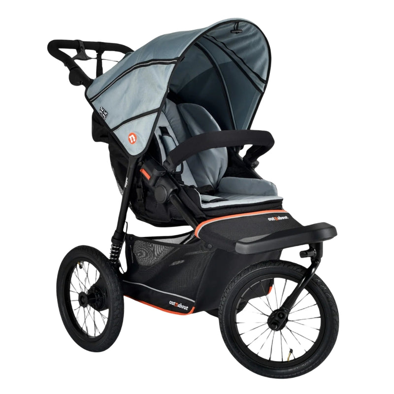 Out n About Nipper V6+ Pushchair, Rock Salt Grey