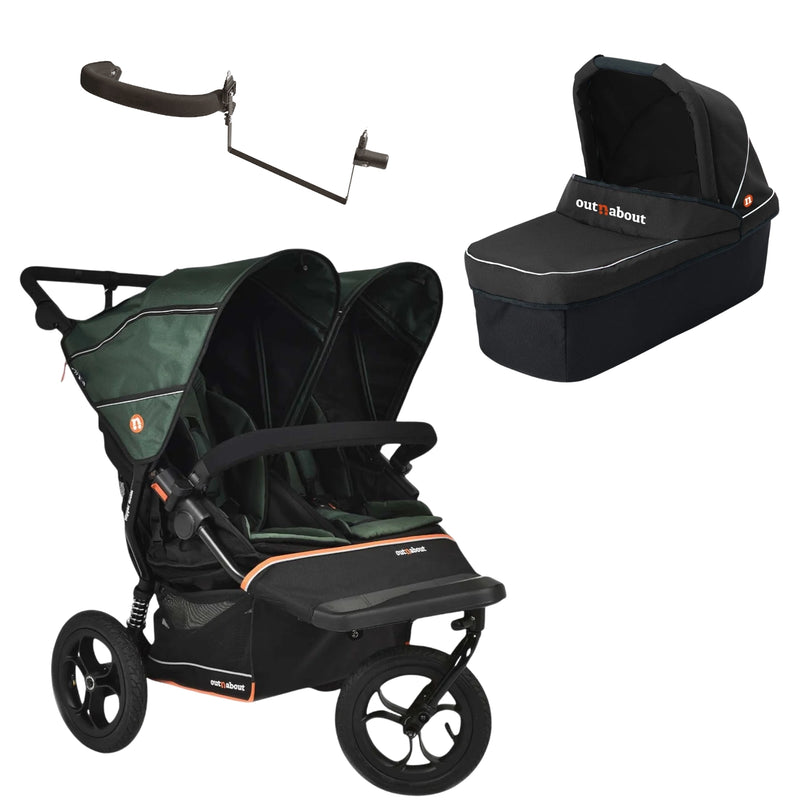 Out n About Nipper V6 Double - Newborn & Toddler Bundle
