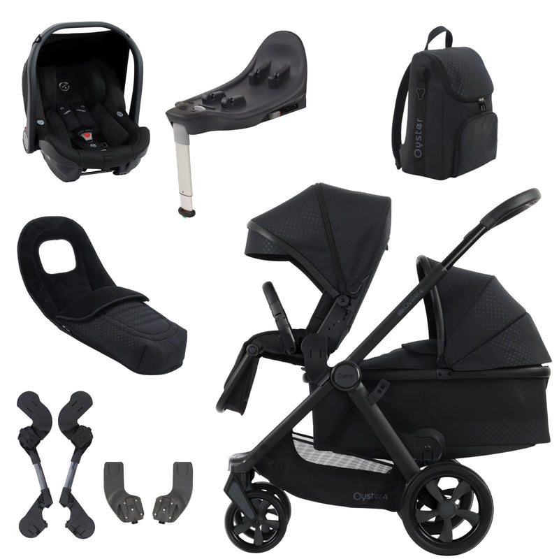 Ex-Display Oyster 4 Double Pushchair Bundle, Raven
